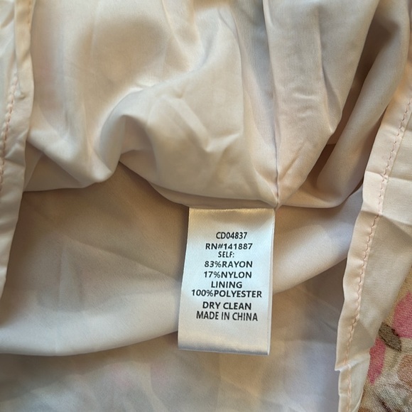 TCEC Pink Abstract Patterned Long Sleeve Loose Dress Size Medium with Pockets - Picture 11 of 11